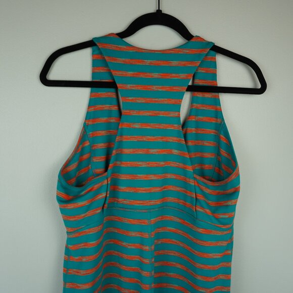 The North Face Turquoise Blue & Orange Striped‎ Tank Midi Dress Size Large - Picture 6 of 9